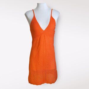 SHEIN Orange Knit Mini‎ Dress Small